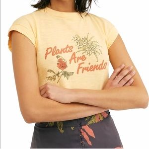 Free People X Girl Dangerous Plant Are Friends Tee XS